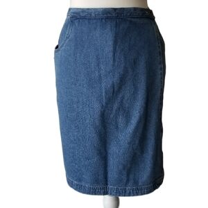 NWOT St John's Bay Sporty Retro Women's Casual Comfy Tall Denim Skort  16T